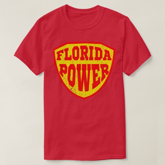 Hard Drawn Florida Power T-Shirt (Design Front)