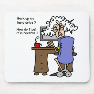 Hard Drive Back Up Humourous Mouse Pad