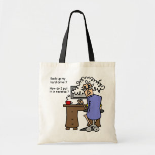 Hard Drive Back Up Humourous Tote Bag
