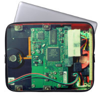 Hard drive electronic device close up photo green