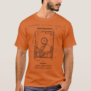 Hard Drive Patent Technology 2011 HDD Blueprint T-Shirt