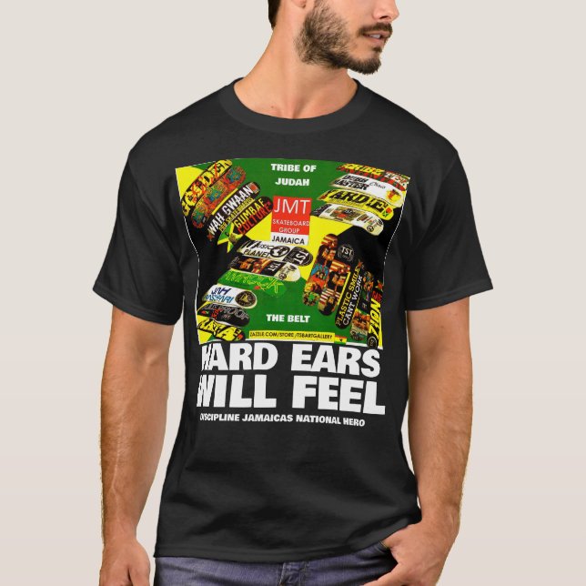HARD EARS WILL FEEL Basic Dark T-Shirt (Front)