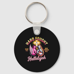 Hard Fought Hallelujah Boxing Gloves Faith Key Ring