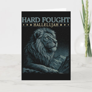 Hard Fought Hallelujah Christian Bible Verse Jesus Card