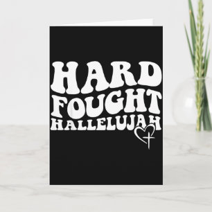 Hard Fought Hallelujah Retro Groovy Jesus Card