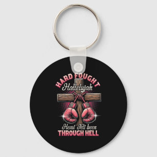 Hard Fought Heart Felt Bee Hallelujah Christian Bo Key Ring