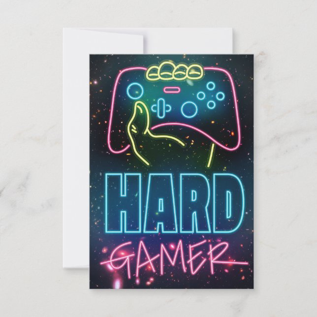 Hard Gamer RSVP Card (Front)