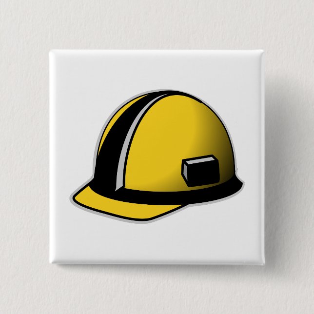 Hard Hat 15 Cm Square Badge (Front)