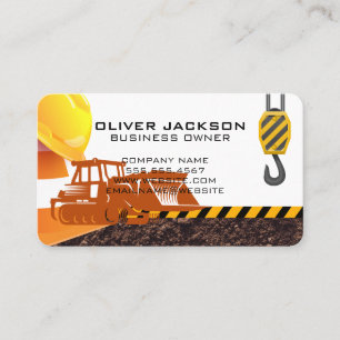 Hard Hat Construction Property Developer Business Card