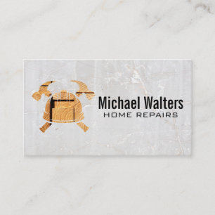 Hard Hat Hammer Construction Repair Business Card