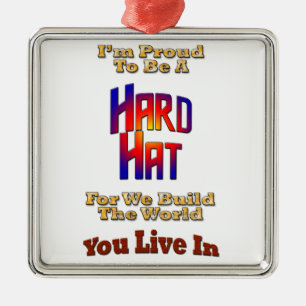 Hard Hat Pride Metal Tree Decoration