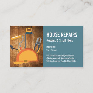 Hard Hat Tools Construction Appointment Card