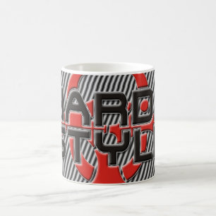 hard Is my style - stripes hardstyle music Coffee Mug