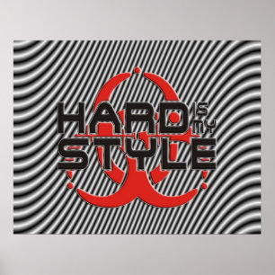 hard is my style   stripes   hardstyle music poster