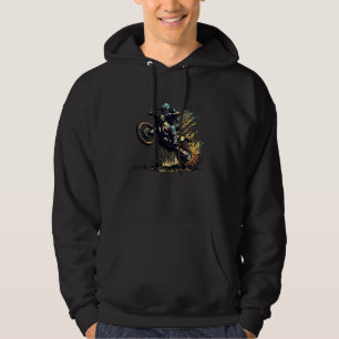 Hard motocross rider! off road action hoodie