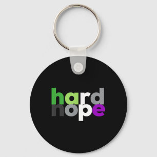 Hard Nope Aroace Pride Lgbtq, Lgbt Aro Ace Aromant Key Ring