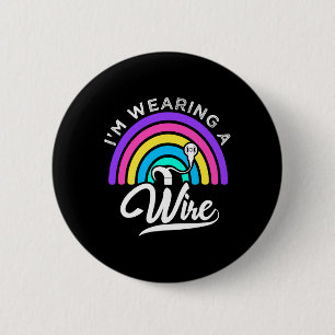 Hard of Hearing Alert and Awareness Design for Dea 6 Cm Round Badge