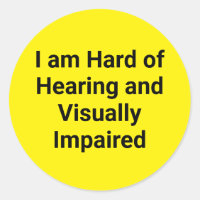Hard of Hearing and Visually Impaired Yellow