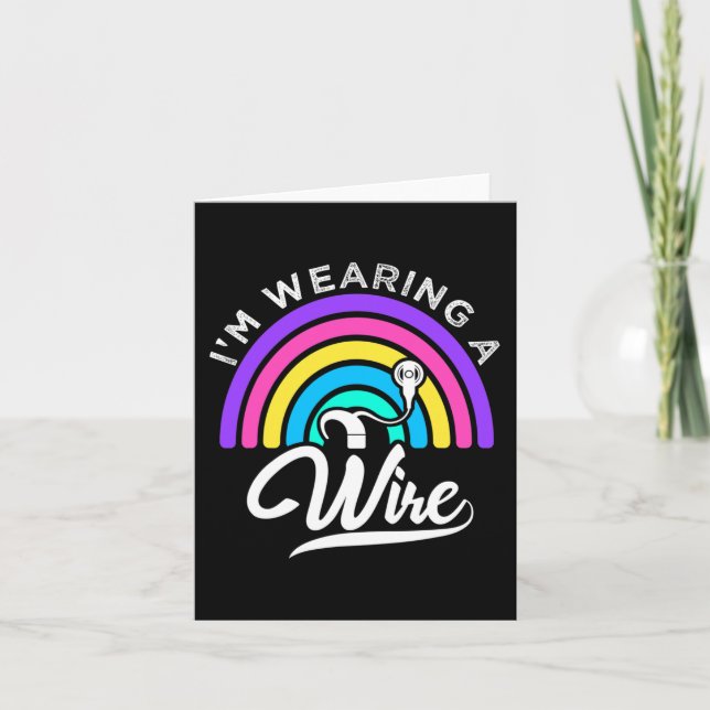 Hard Of Hearing ASL Fun Hearing Impaired Deaf Awar Card (Front)