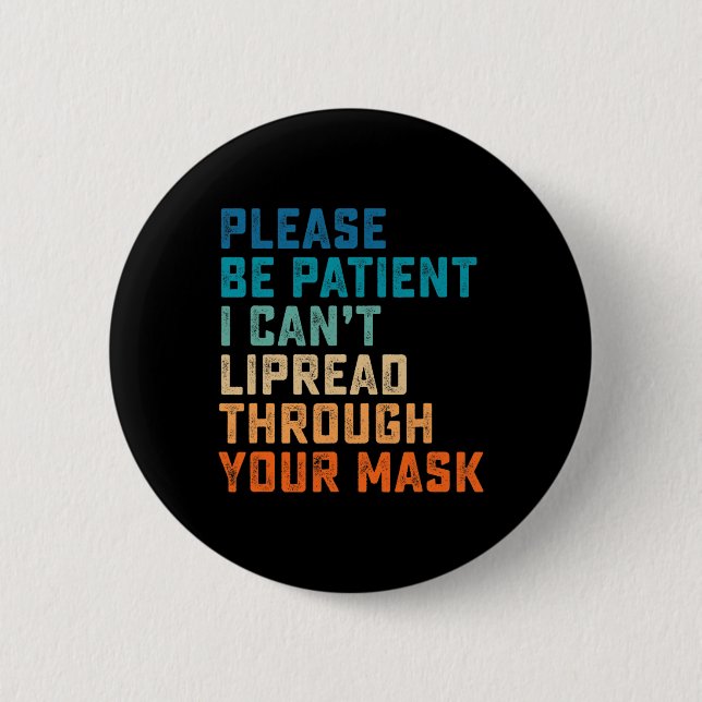 Hard Of Hearing ASL Sign Hearing Impaired Deaf Awa 6 Cm Round Badge (Front)