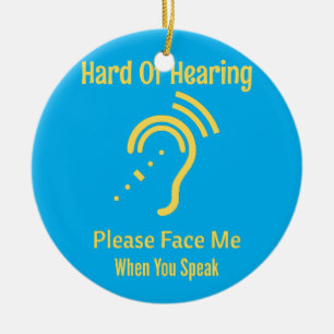 Hard Of Hearing Ceramic Tree Decoration