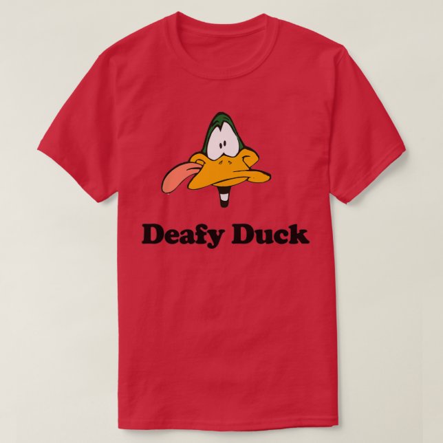 Hard Of Hearing Cute Deafy Duck T-Shirt (Design Front)