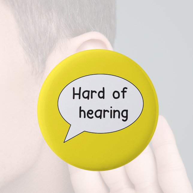 Hard of hearing deaf awareness pin badge (Creator Uploaded)