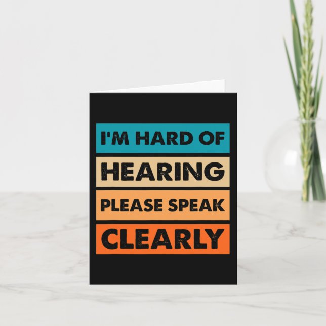 Hard of Hearing Deaf Hearing Impaired ASL Sign Lan Card (Front)
