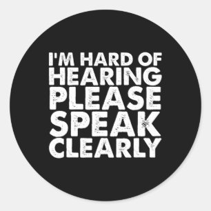 Hard of Hearing Deaf Hearing Impaired ASL Sign Lan Classic Round Sticker