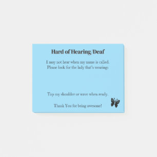 Hard of Hearing/Deaf Post-It Notes for Ladies