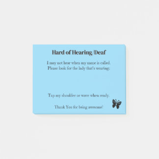 Hard of Hearing/Deaf Post-It Notes for Ladies