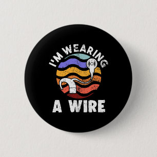 Hard Of Hearing Fun ASL Hearing Impaired I'm Weari 6 Cm Round Badge