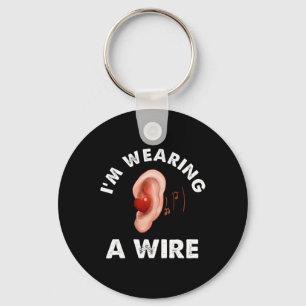 Hard Of Hearing Fun ASL Hearing Impaired I'm Weari Key Ring