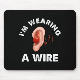 Hard Of Hearing Fun Asl Hearing Impaired I'm Weari Mouse Pad