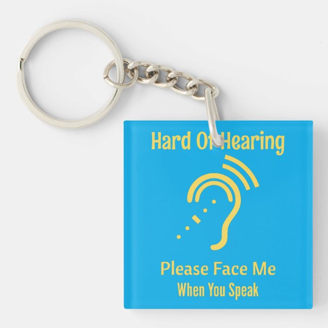 Hard Of Hearing Key Ring (Front)