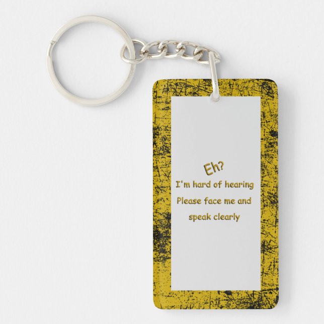Hard Of Hearing Key Ring (Front)
