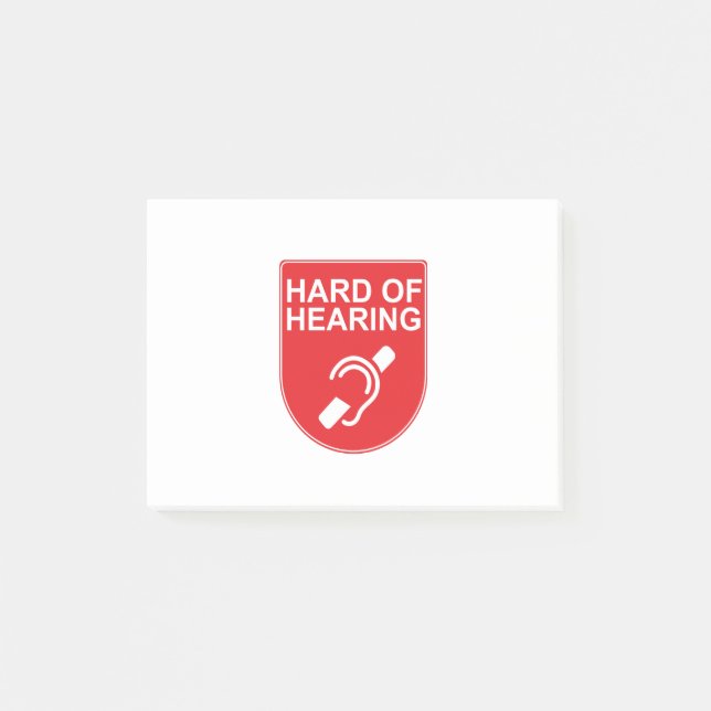 Hard of Hearing Post-it Notes (Front)