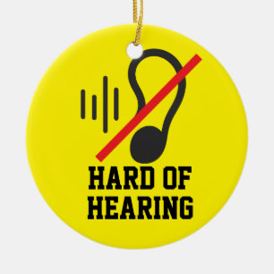 Hard Of Hearing Simple Design Ceramic Tree Decoration
