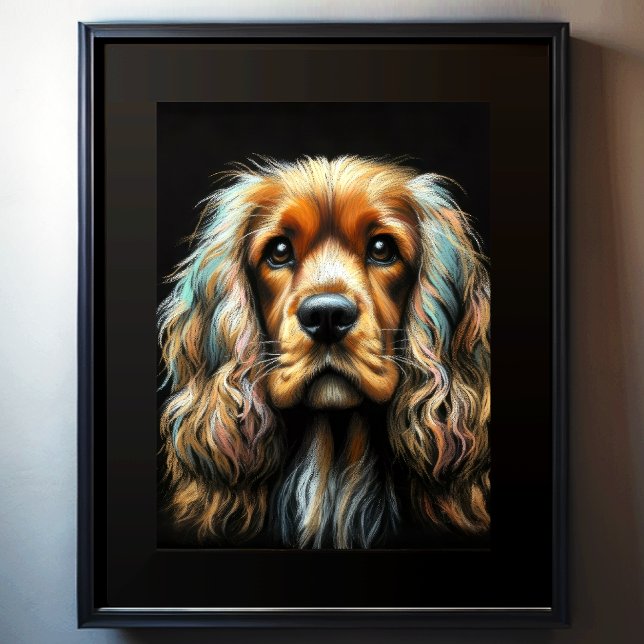 Hard Pastel Drawing Cocker Spaniel Poster (Creator Uploaded)