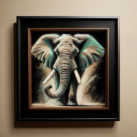 Hard Pastel Drawing Elephant