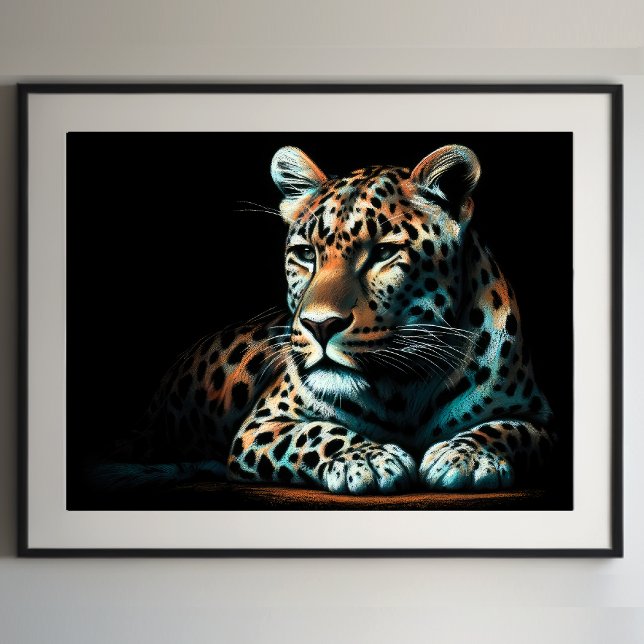 Hard Pastel Drawing Leopard III Poster (Creator Uploaded)