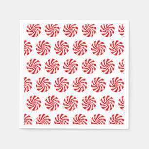 Hard Peppermint Candy Design Paper Napkin