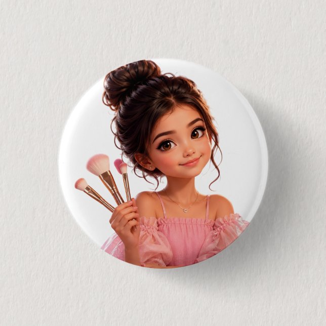Hard plastic coaster 3 cm round badge (Front)
