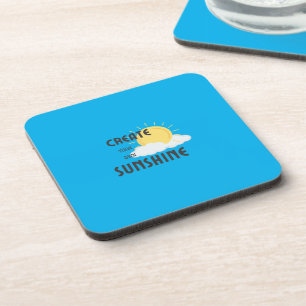 Hard plastic coaster Create Your Own Sunshine