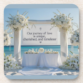 Hard plastic coaster-Elegant Bridal Hard Plastic C Coaster