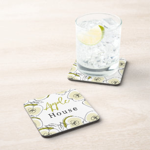 Hard plastic coaster with a pattern