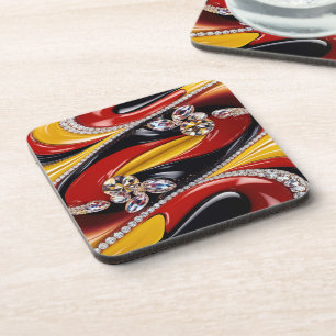 Hard plastic coaster with Belgian Colours