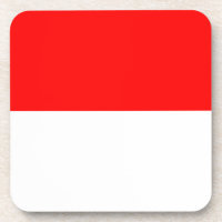 Hard plastic coaster with flag of Indonesia