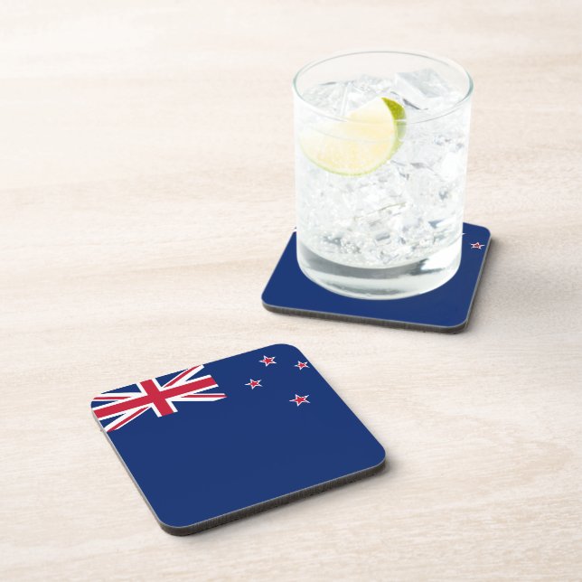 Hard plastic coaster with flag of New Zealand (Right Side)