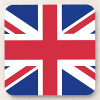 Hard plastic coaster with flag of United Kingdom